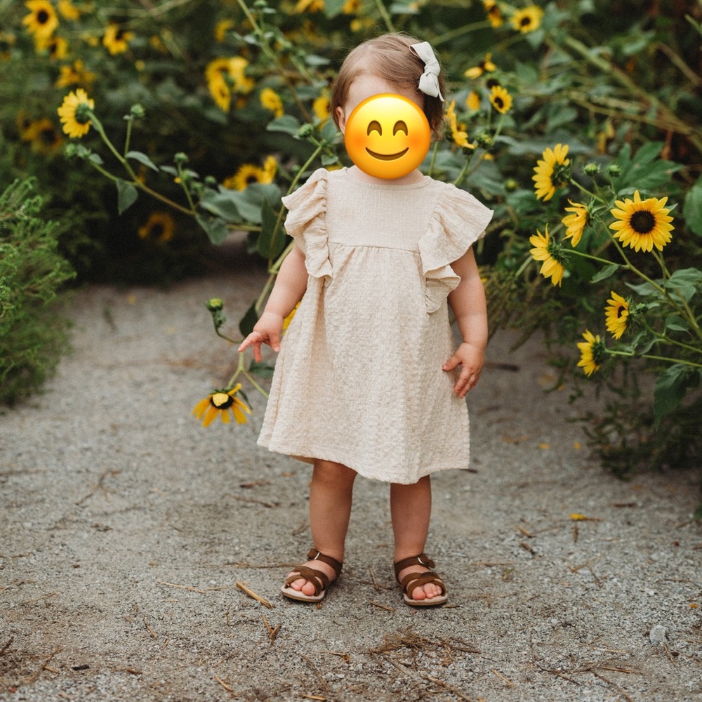 Zara Toddler Textured Ruffle Dress 12-18 months